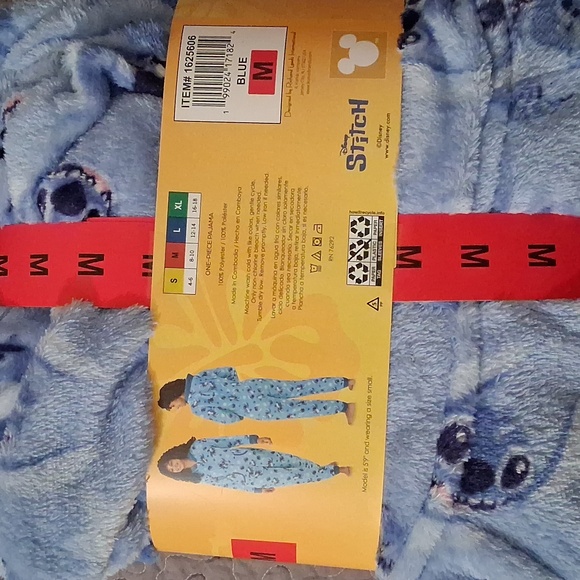 Blue Stitch Character Women's One-Piece Pajama - Picture 3 of 4